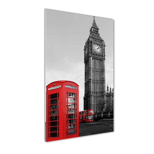 Cuadro de metacrilato moderno efecto cristal vertical Big Ben de Londres
