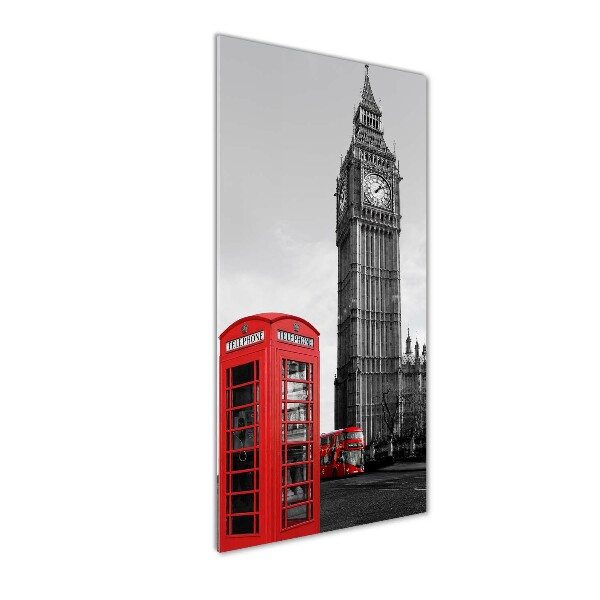 Cuadro de metacrilato moderno efecto cristal vertical Big Ben de Londres