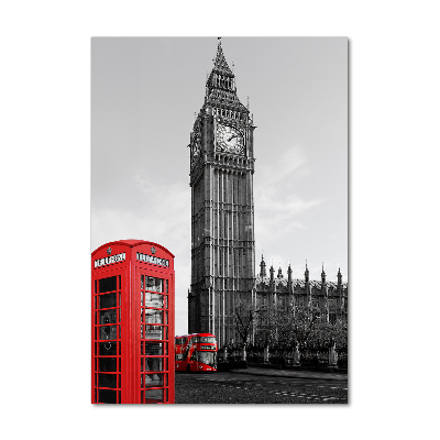 Cuadro de metacrilato moderno efecto cristal vertical Big Ben de Londres
