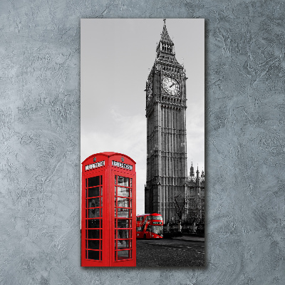 Cuadro de metacrilato moderno efecto cristal vertical Big Ben de Londres