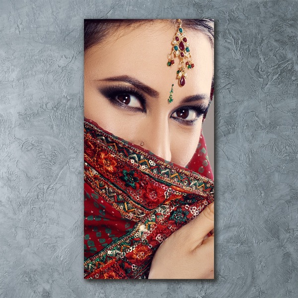 Impresión en metacrilato de alta calidad vertical mujer india