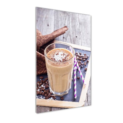 Cuadro de metacrilato moderno efecto cristal vertical Cóctel de chocolate