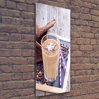 Cuadro de metacrilato moderno efecto cristal vertical Cóctel de chocolate