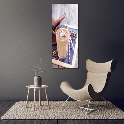 Cuadro de metacrilato moderno efecto cristal vertical Cóctel de chocolate