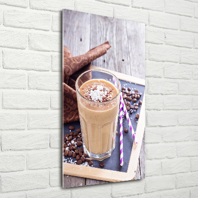 Cuadro de metacrilato moderno efecto cristal vertical Cóctel de chocolate