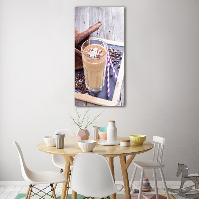 Cuadro de metacrilato moderno efecto cristal vertical Cóctel de chocolate