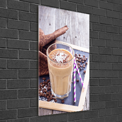 Cuadro de metacrilato moderno efecto cristal vertical Cóctel de chocolate