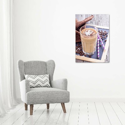 Cuadro de metacrilato moderno efecto cristal vertical Cóctel de chocolate