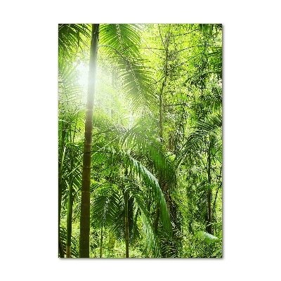 Cuadro decorativo en acrílico brillante vertical Selva tropical