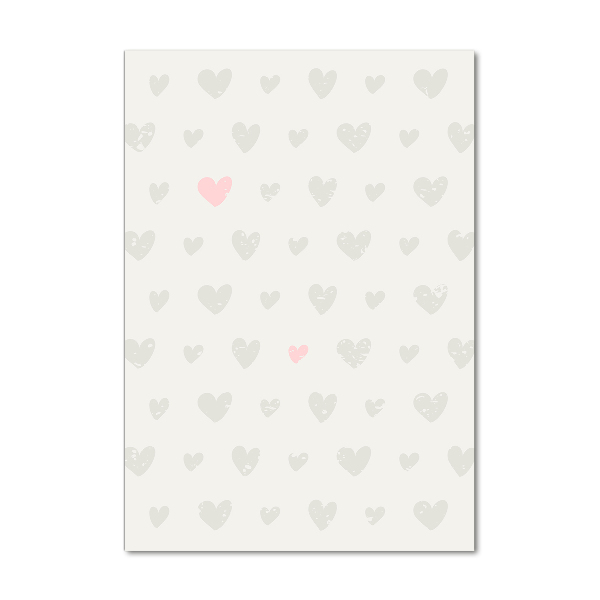 Cuadro de metacrilato vertical Fondo de corazones