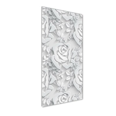 Cuadro de metacrilato vertical Rosas