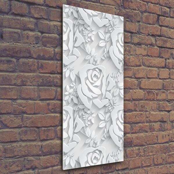 Cuadro de metacrilato vertical Rosas