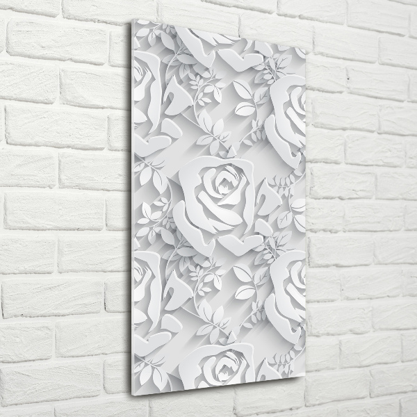 Cuadro de metacrilato vertical Rosas