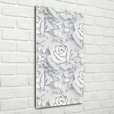 Cuadro de metacrilato vertical Rosas