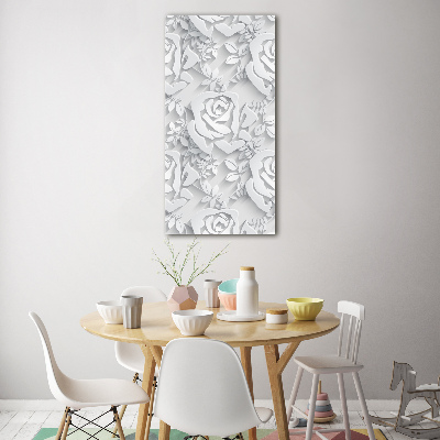 Cuadro de metacrilato vertical Rosas