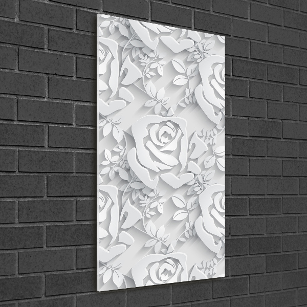 Cuadro de metacrilato vertical Rosas
