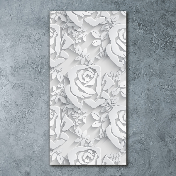 Cuadro de metacrilato vertical Rosas