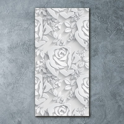 Cuadro de metacrilato vertical Rosas