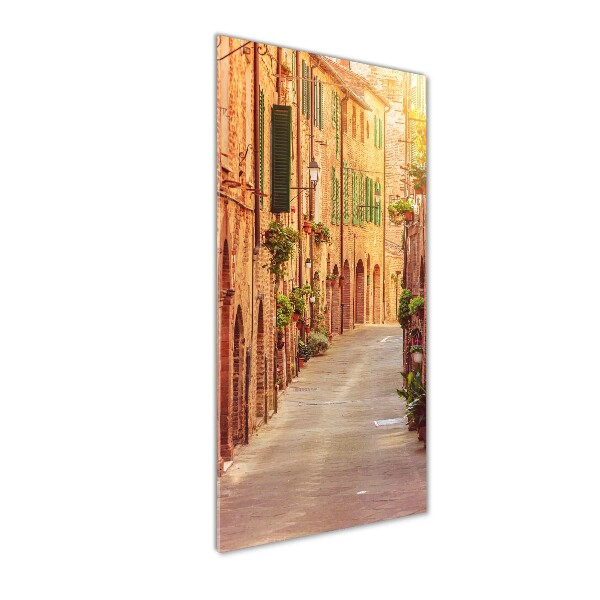 Cuadro de metacrilato vertical calles italianas