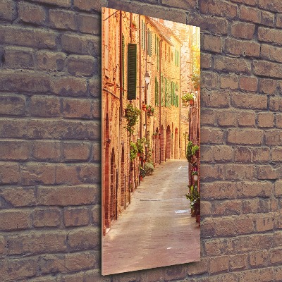 Cuadro de metacrilato vertical calles italianas