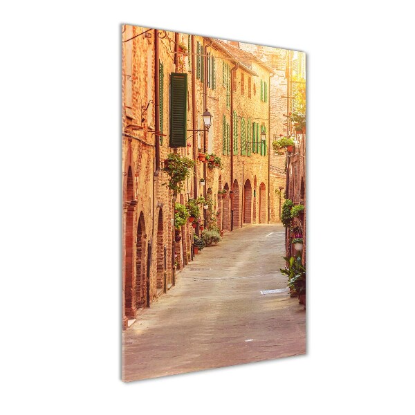 Cuadro de metacrilato vertical calles italianas