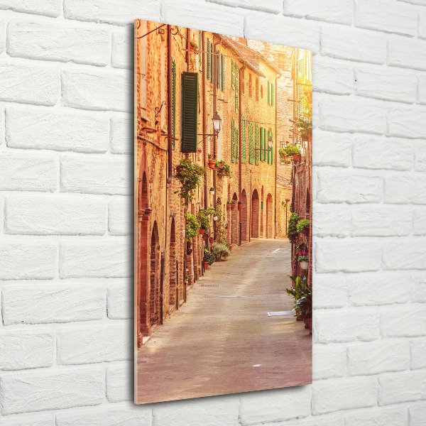 Cuadro de metacrilato vertical calles italianas