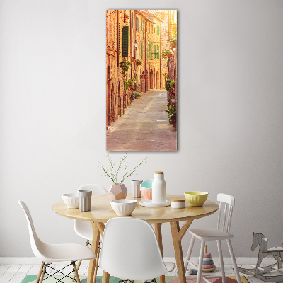 Cuadro de metacrilato vertical calles italianas