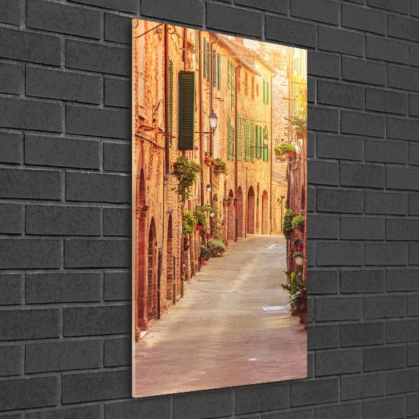 Cuadro de metacrilato vertical calles italianas