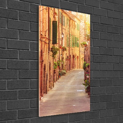 Cuadro de metacrilato vertical calles italianas