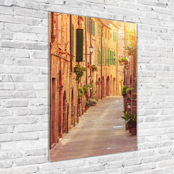 Cuadro de metacrilato vertical calles italianas