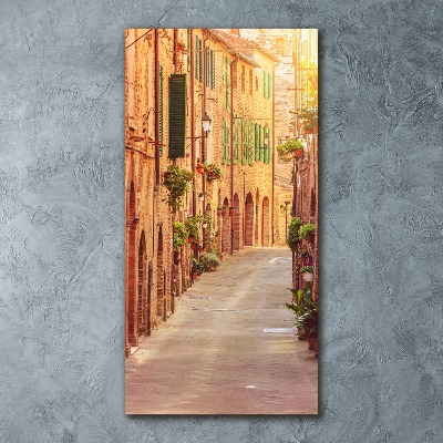 Cuadro de metacrilato vertical calles italianas