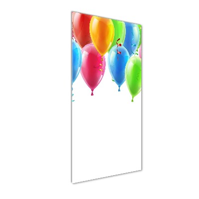 Cuadro decorativo en acrílico brillante vertical Globos de colores