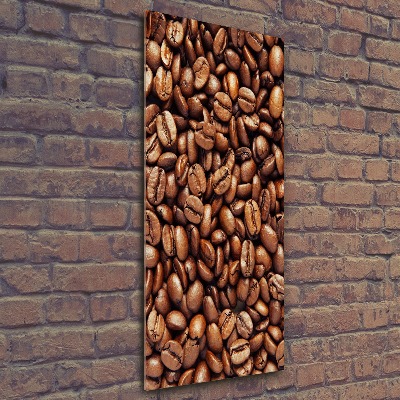 Cuadro decorativo en acrílico brillante vertical Granos de café
