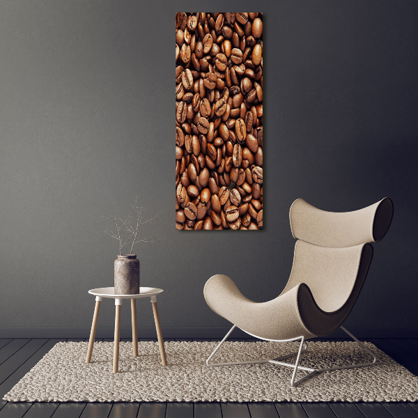 Cuadro decorativo en acrílico brillante vertical Granos de café