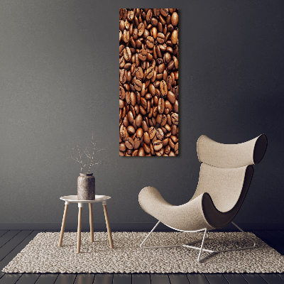 Cuadro decorativo en acrílico brillante vertical Granos de café