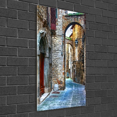 Impresión en metacrilato de alta calidad vertical calles italianas