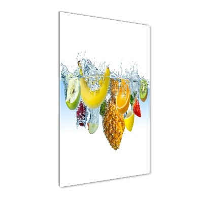 Cuadro de metacrilato vertical Frutas bajo el agua