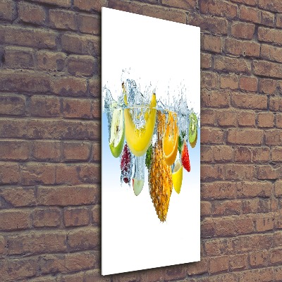 Cuadro de metacrilato vertical Frutas bajo el agua
