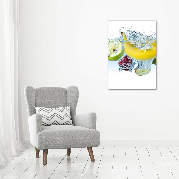 Cuadro de metacrilato vertical Frutas bajo el agua