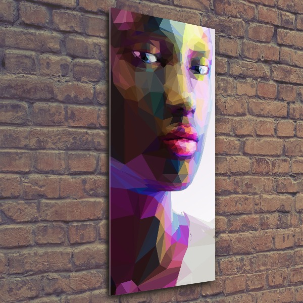 Cuadro decorativo en acrílico brillante vertical Mujer abstracta