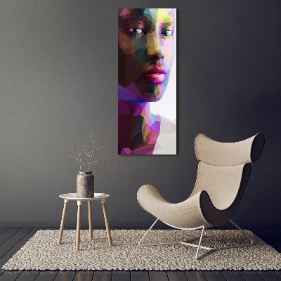 Cuadro decorativo en acrílico brillante vertical Mujer abstracta
