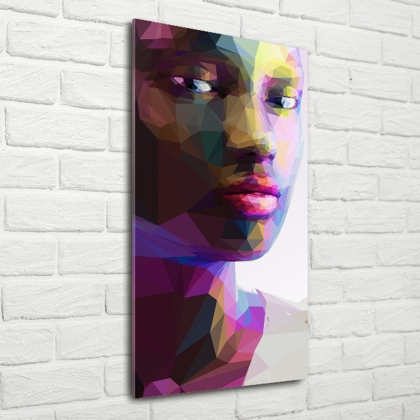 Cuadro decorativo en acrílico brillante vertical Mujer abstracta