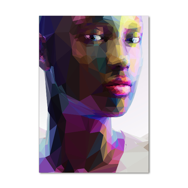 Cuadro decorativo en acrílico brillante vertical Mujer abstracta