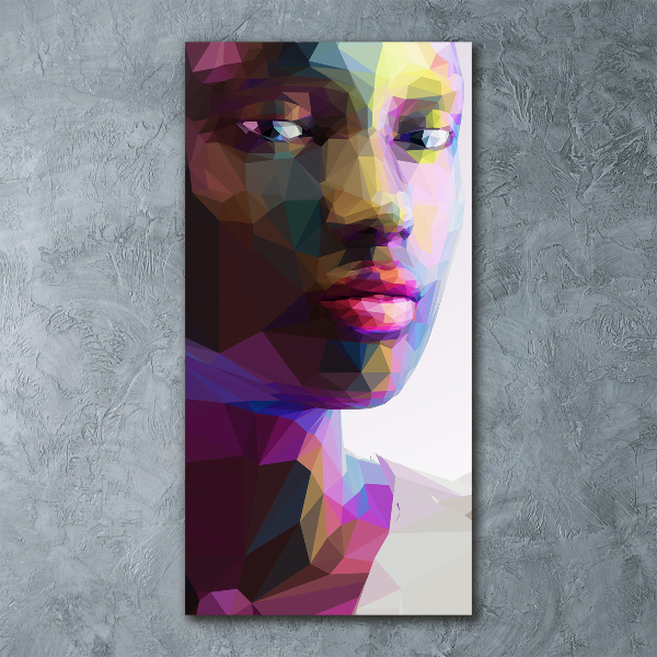 Cuadro decorativo en acrílico brillante vertical Mujer abstracta