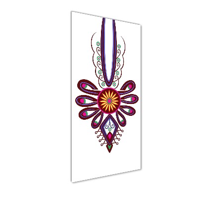 Cuadro de metacrilato moderno efecto cristal vertical Patrón popular polaco