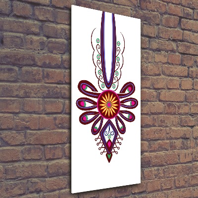 Cuadro de metacrilato moderno efecto cristal vertical Patrón popular polaco