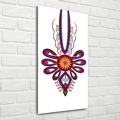 Cuadro de metacrilato moderno efecto cristal vertical Patrón popular polaco