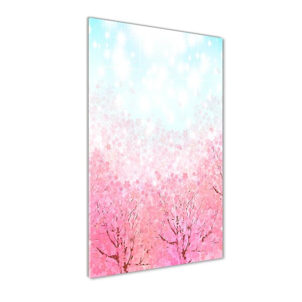 Impresión en metacrilato de alta calidad vertical flores de cerezo