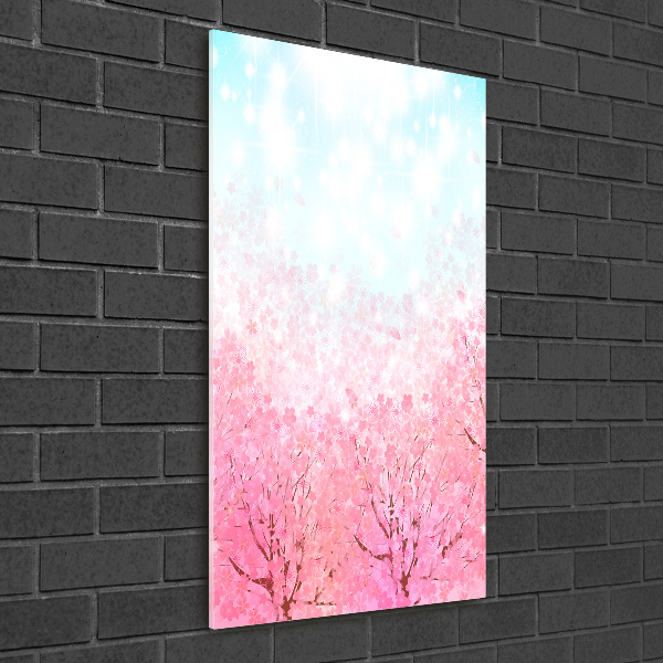 Impresión en metacrilato de alta calidad vertical flores de cerezo