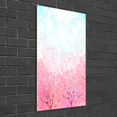 Impresión en metacrilato de alta calidad vertical flores de cerezo